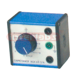 CAPACITANCE BOX, DECADE, DIAL TYPE, METAL  One Decade